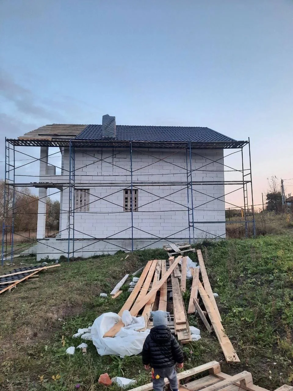 Двухэтажный дом из газоблока — фото 19